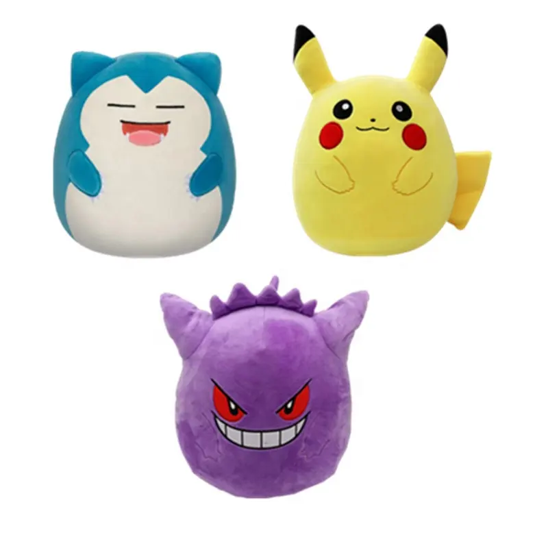 35cm Pokemoned Gengar Pikachu pillows plushies squishy anime soft stuffed animal pillow plush toys