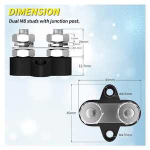 5/16 "bara 12V 200A M8 bara güç dağıtım Terminal bloğu oto araba için tekne - Product Image 4
