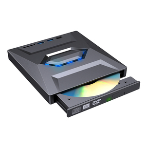 TISHRIC USB 3.0 C型超薄外部DVD RW光盘刻录机驱动器刻录机播放器便携式笔记本电脑和台式机