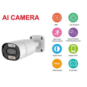 Smart AI 5MP Reconocimiento facial Cámara IP Detección de intrusión Sistema de cámara CCTV POE - Product Image 2