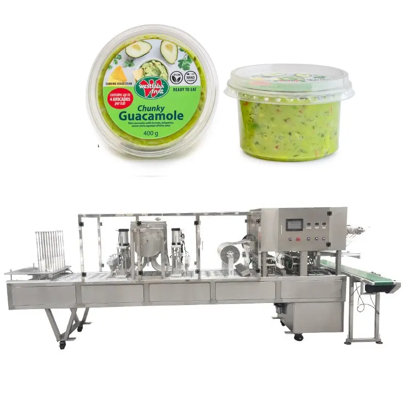 Hot Sale Automatic Sauce Mayonnaise Pesto Sauce Honey Mustard Guacamole Sauce Small Cup Filling Sealing Machine