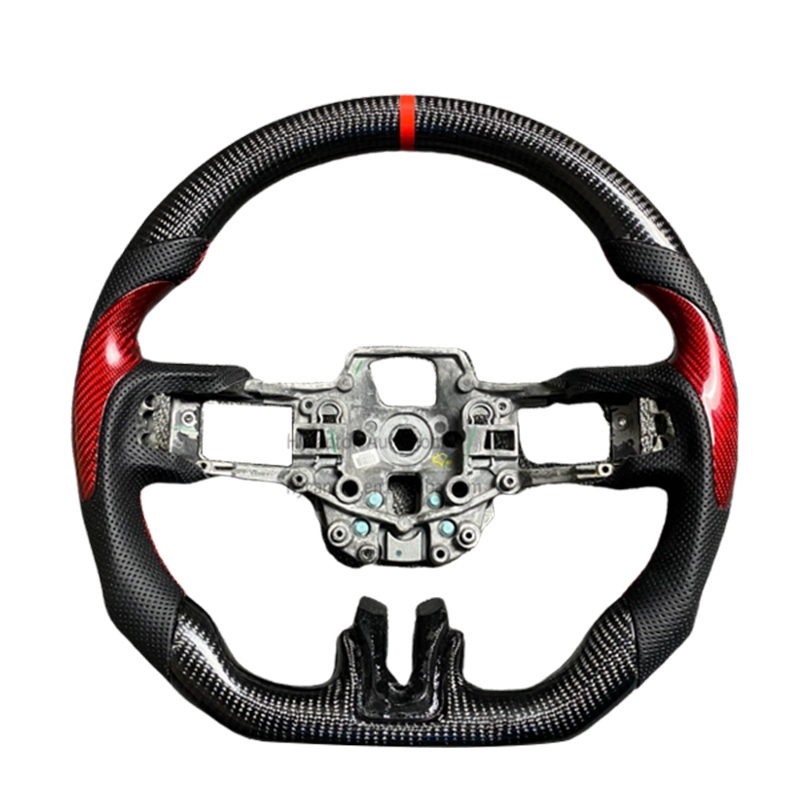 Carbon Fiber Grip Leather red stitching red top st