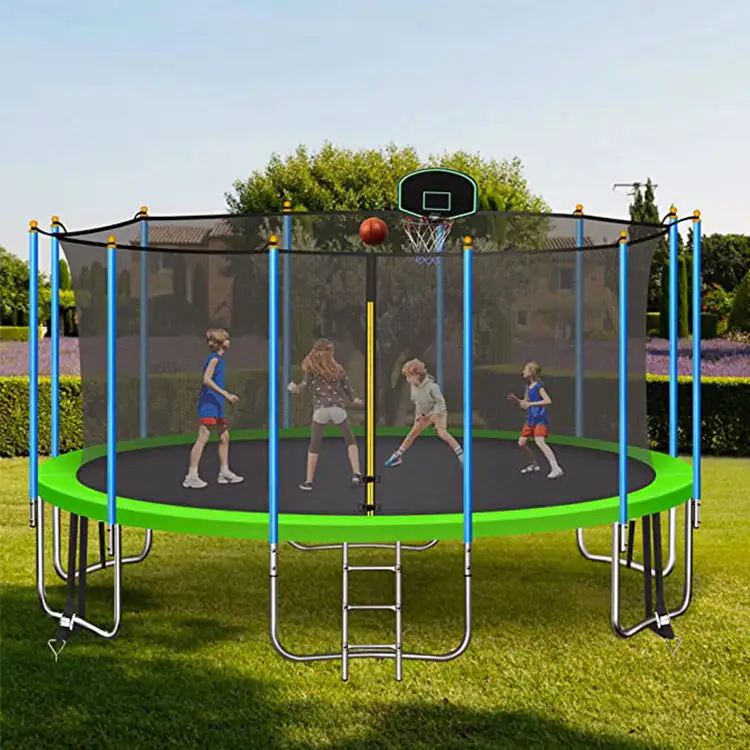 Alta venda Fabricante criança trampolins para adultos com gabinetes redondo 10ft trampolim ao ar livre com rede de segurança