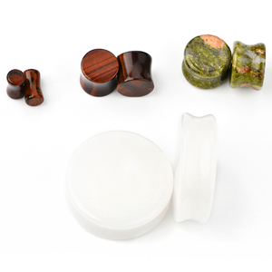 Amazonite Nút Bấm Loe Đôi Thạch Anh Tím 4-25MM Nút Bấm Đo Tai Hầm Tai Bằng Đá Lõm - Product Image 5