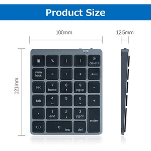 28 Keys Wireless <strong>Numeric</strong> <strong>Keyboard</strong> Financial Accounting Office <strong>Keyboard</strong> BT+USB Dual-mode Connection Built-in Lithium Battery - Product Image 3