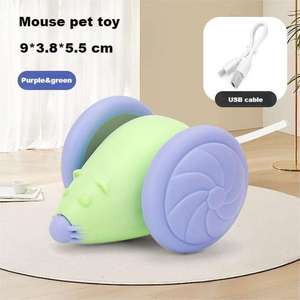 Kapalı kediler için interaktif kedi oyuncaklar akıllı otomatik elektrikli kedi fare çalışan oyuncak ile LED ışık ücretli Pet oyuncak - Product Image 2