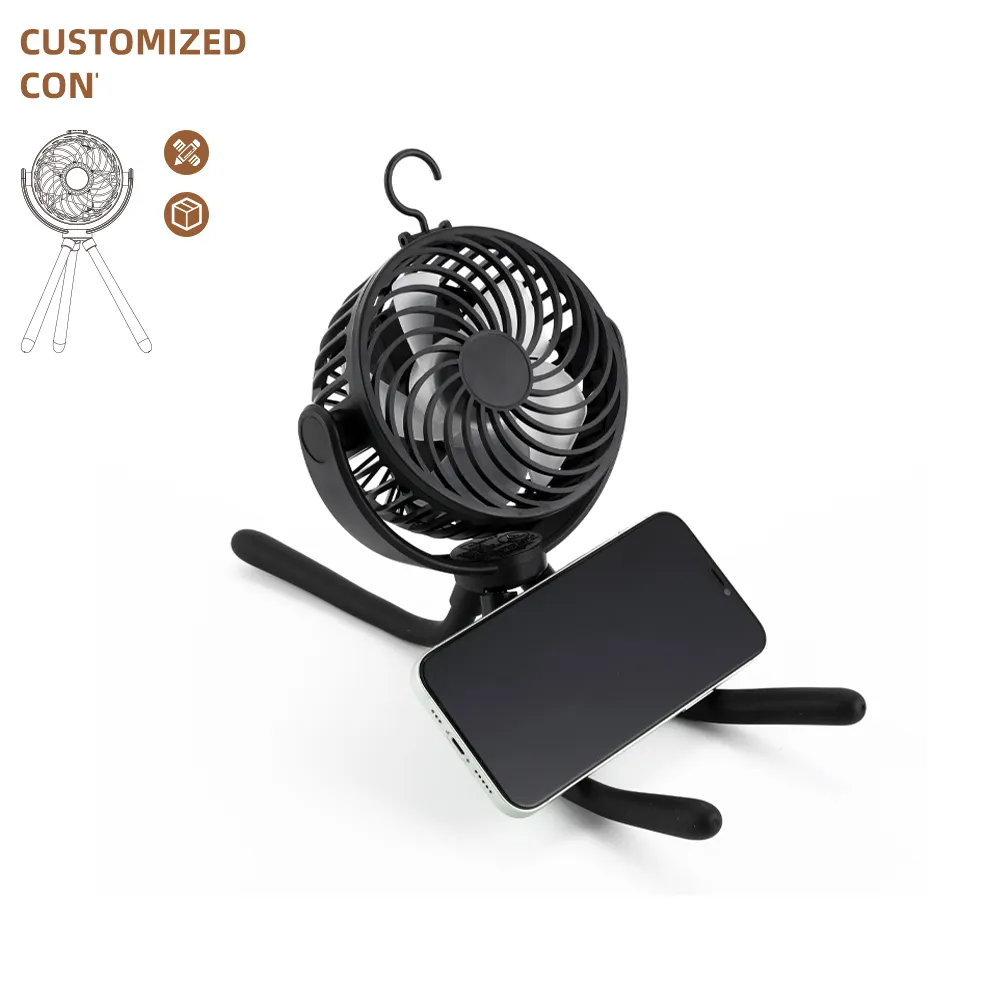 4 Em 1 Suspensão Handheld USB Ventilador Portátil Recarregável Sem Fio Ajustável Elétrico DC Table Fan Desk Air Cooling Flex Ventilador Inteligente