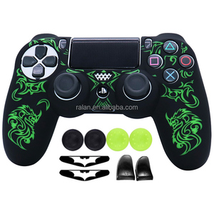 RALAN <strong>Controller</strong> Skin for <strong>PS4</strong>, Silicone Cover Protector Laser Carving <strong>PS4</strong> <strong>Controller</strong> Joystick Skin Dualshock 4 <strong>Shells</strong> - Product Image 3