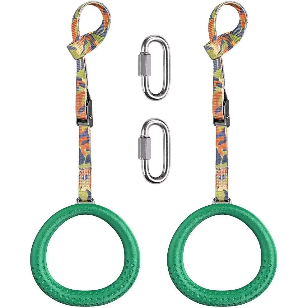 SELEWELL Color Home Gym regolabile Cam Buckle anelli da ginnastica cinghie lunghe esercizio anelli da allenamento antiscivolo