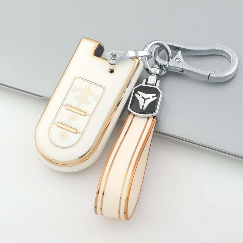 4 Button B White + Keychain