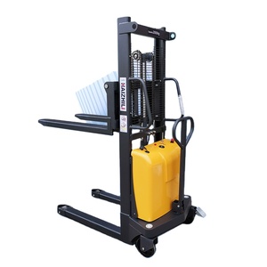 Haizhili, superventas de fábrica, máquina elevadora de carga y descarga, apilador de paletas hidráulico, apilador de paletas semieléctrico