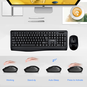 TWOLF TF100 Combos de teclado y mouse inalámbricos 104 Key 2,4 GHz business office mouse teclado diseño ergonómico Home Computer Set - Product Image 6