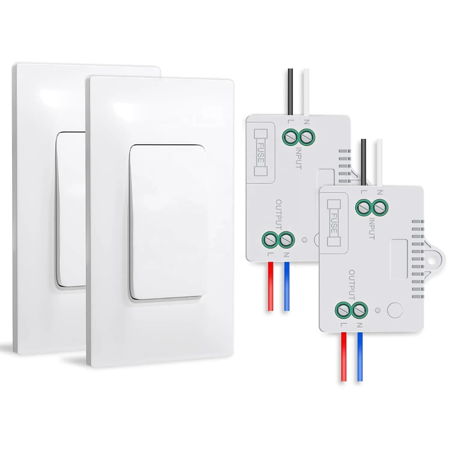 Autoalimentado (no requiere batería) Interruptor de luz inalámbrico y kit de receptor Interruptor de pared Interruptor de iluminación de control remoto WiFi