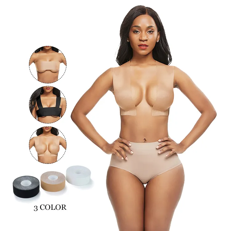 HOT SALE HEXIN Frauen Brust Push Up Shaper Party Wear Boob Lift Tape Hautfarbenes Stoffband Brustband zum Heben von Brüsten