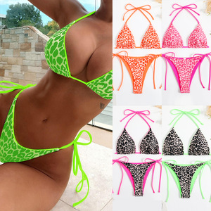 Traje de baño Cuerda Traje de baño para mujer Bikinis Adultos Estampado de leopardo Micro Tanga Bikini G-string Bikini - Product Image 5