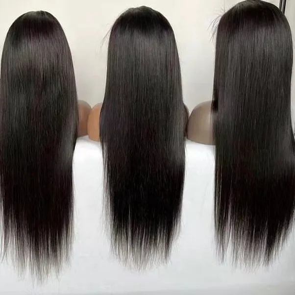 13x4 HD Transparent Lace Front Human Hair Wigs Glueless Brazilian 30 32 36 38 40 Inch Straight Lace Frontal Wigs For Women