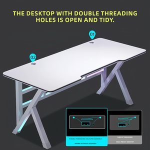 Escritorio AJUNION para juegos de escritorio, escritorio de ordenador tipo K, mesa de juego sencilla para el hogar, dormitorio, mesa de estudio de escritura para estudiantes - Product Image 3
