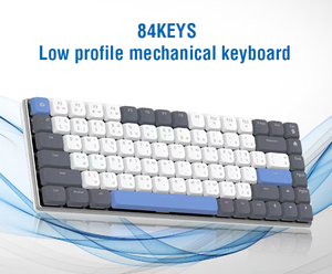 Gateron Switch Perfil inferior Delgado Teclado mecánico personalizado para juegos Nuevo Bluetooth Inalámbrico con cable Tipo C Interfaz USB LED Azul - Product Image 2