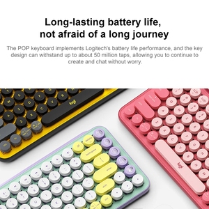 Para Logitech PO P Bubble, nueva interfaz USB, Teclado mecánico inalámbrico para oficina y juegos con botones redondos - Product Image 6