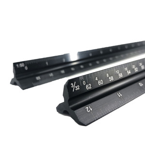 6'' 12'' Aluminum Triangular Measuring Scale Ruler for Blueprint Students <strong>Architects</strong> Draftsman Engineer - Product Image 6