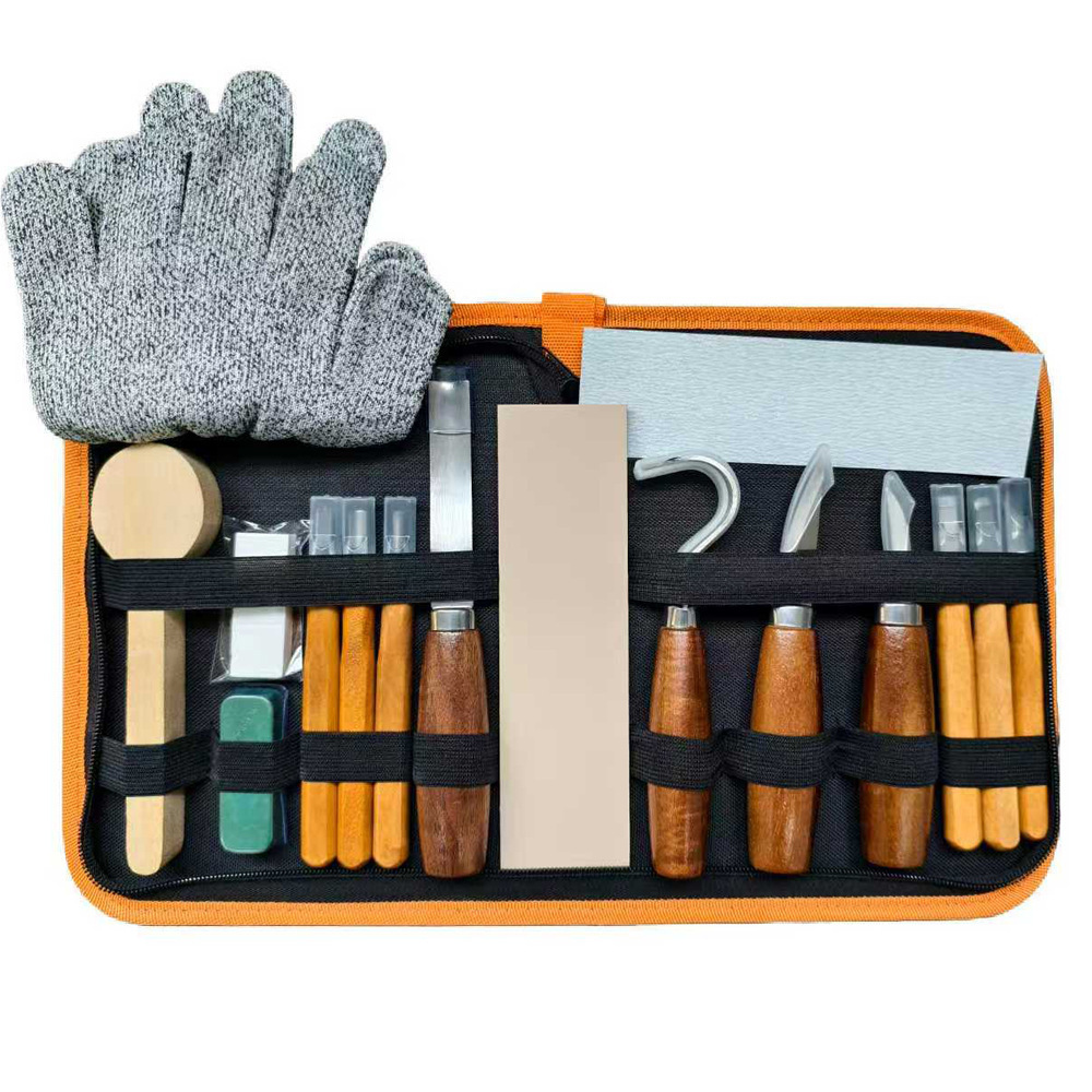 Set de sacs zippés (cuillère en bois) - noyer - 25 - 4 - 0,68