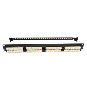 Rack 1U de 19 pulgadas, adaptador de cable de red blindado CAT6 de 24 puertos, RJ45 Keystone Jack, marco de distribución Ethernet, Panel de conexión 1U - Product Image 5