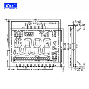 Hohe Sichtbarkeit Segment anzeigen mit weißer Hintergrund beleuchtung LCD-Bildschirm - Product Image 5