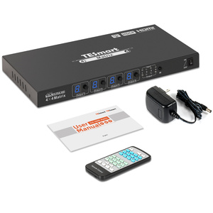 TESmart-conmutador HDMI Matrix Quad Multi-Viewer EDID 4K30Hz av matrix, 4 entradas y 4 salidas, gran oferta - Product Image 1