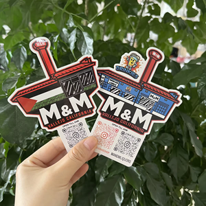 Gran oferta de pegatinas de código QR que se pueden escanear etiquetas de código de barras de código QR impermeable vinilo blanco troquelado logotipo personalizado Pegatina con código QR - Product Image 4