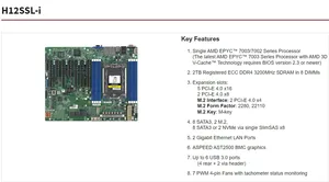 Placa base Rev 2,0 + EPYC 7452 7402 7352 7302 7282 7272 7262 7252 7D12 7v12 CPU procesador 8 canales RAM DDR4 memoria - Product Image 3
