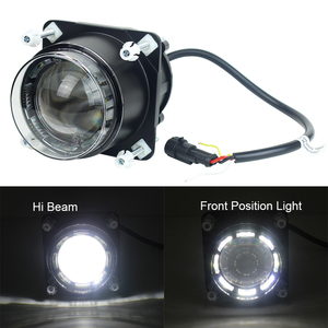 90mm <strong>Led</strong> High Beam Headlight with Parking Light for Universal Bus Motorcycles Projector Work Light - Product Image 2