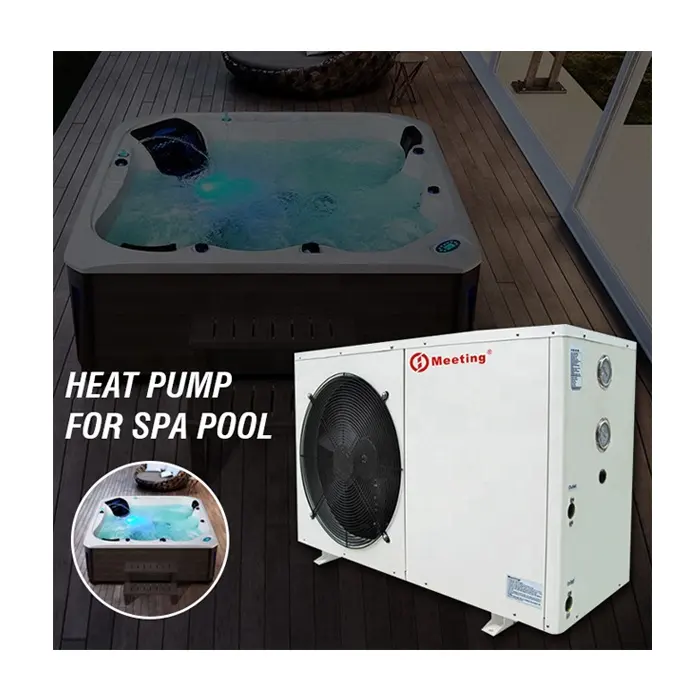 Spa pool luft quelle wärmepumpe, Luft zu Wasser Wärmepumpe Arbeit mit Whirlpool whirlpool im freien verwendet, 6 menschen whirlpool