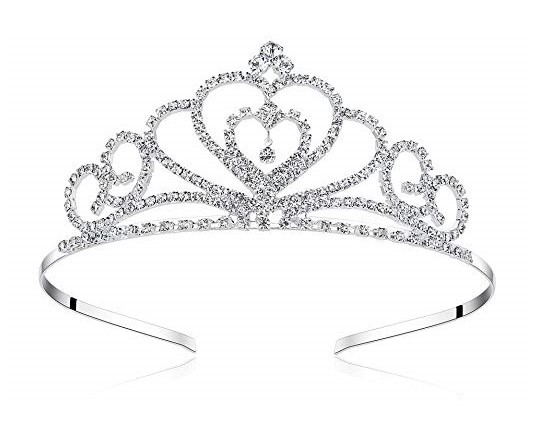 Peach heart crown