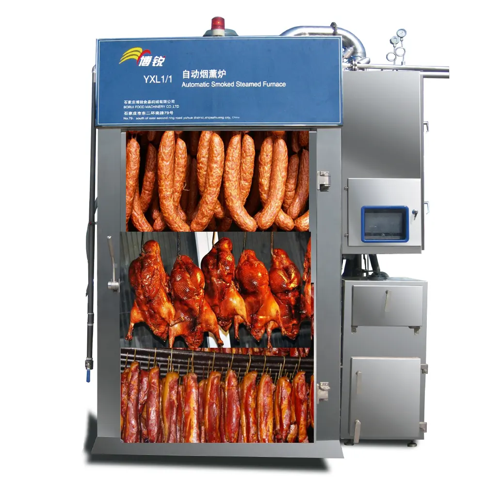 Full automatic meat smoking and cooking machine / smoked meat house machine / smoke house