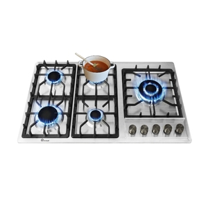 Tốt thiết bị nhà Propane Methane có sẵn Sử dụng gas đung góc 5 Burner Bếp gas HOB - Product Image 3