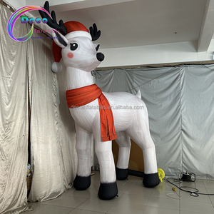 Séc Hot Bán 4 Meter cao <span class=keywords><strong>Inflatable</strong></span> Trắng nai sừng tấm cho Giáng sinh ngoài trời trang trí cửa hàng - Product Image 3