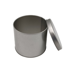 简约风格大茶罐储物锡罐咖啡罐容器金属圆形锡罐 - Product Image 1