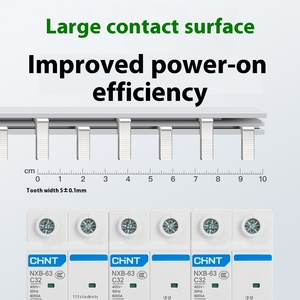 1P 2P 3P 4P çatal Pin tipi MCB bara küçük devre kesici tarak bara elektrik bağlantısı için 63A akım bakır pabuçları ile - Product Image 3