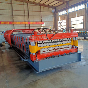 PLC <strong>Delta</strong> Roof Panel Double Layer Roll Forming Machines Tile and Trapezoidal <strong>Shape</strong> - Product Image 2