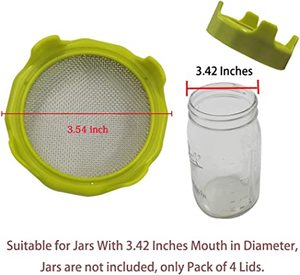 <strong>Easy</strong> Rinse & Drain Plastic <strong>Sprouting</strong> Lids for Wide Mouth Mason Jars