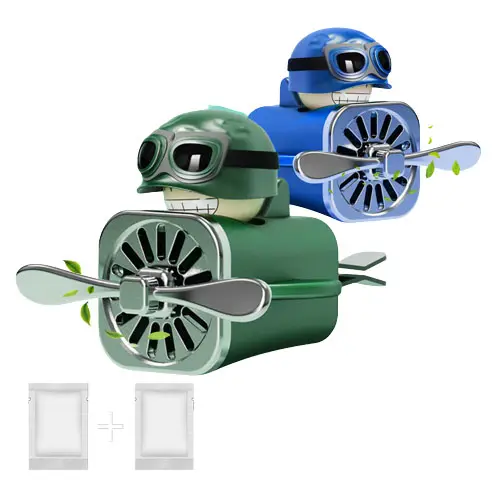 wholesale Rotating Propeller refill car fragrance diffuser car freshener vent clip pilot funny air freshener