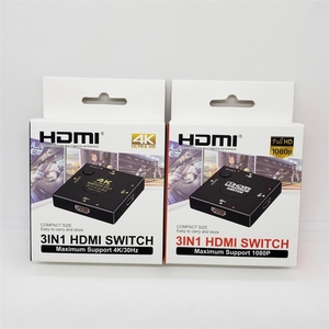 4K 3 <strong>Input</strong> <strong>1</strong> <strong>Output</strong> Mini 3 Port Switch 3X1 VIdeo <strong>Switcher</strong> 3 in <strong>1</strong> Out <strong>Splitter</strong> Box Selector for DVD HDTV PS5