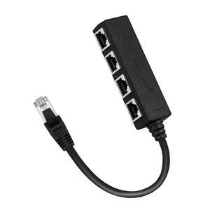 ルーターハブ用4in1 RJ45スプリッターLANイーサネットネットワークエクステンダーアダプターケーブル - Product Image 2