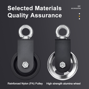 OD 88mm 105mm tập thể dục cáp ròng rọc ròng rọc bánh xe hợp kim nhôm Trọng lượng nâng ròng rọc với treo dây đai - Product Image 5