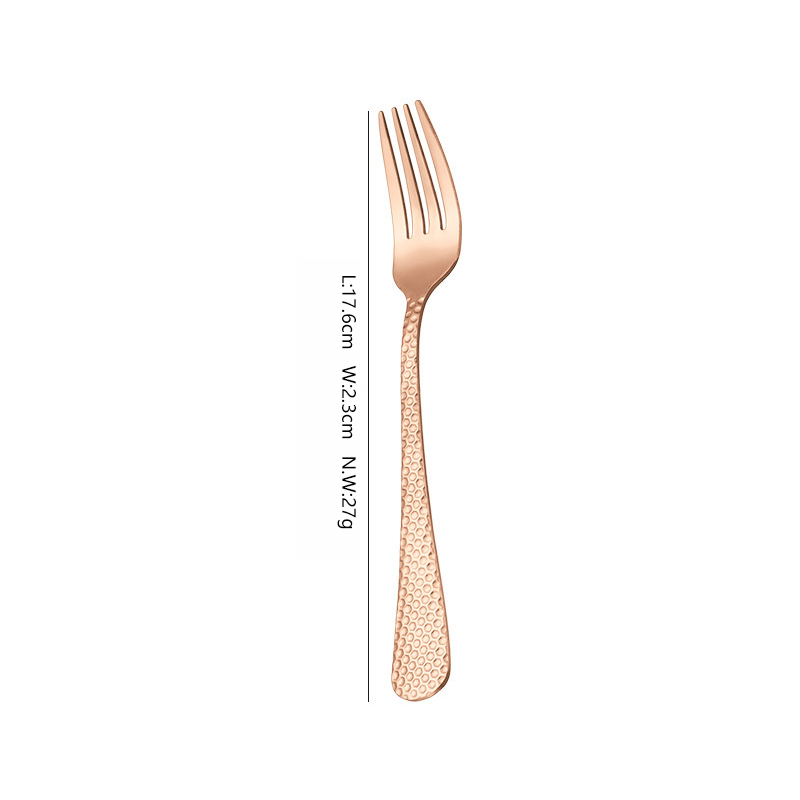 Rose Gold Dessert Fork