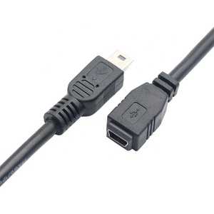 Siyah usb 2.0 mini 5 pin mini usb am-bm kablo usb2.0 erkek kadın uzatma kablosu 0.5m 1 metre - Product Image 4