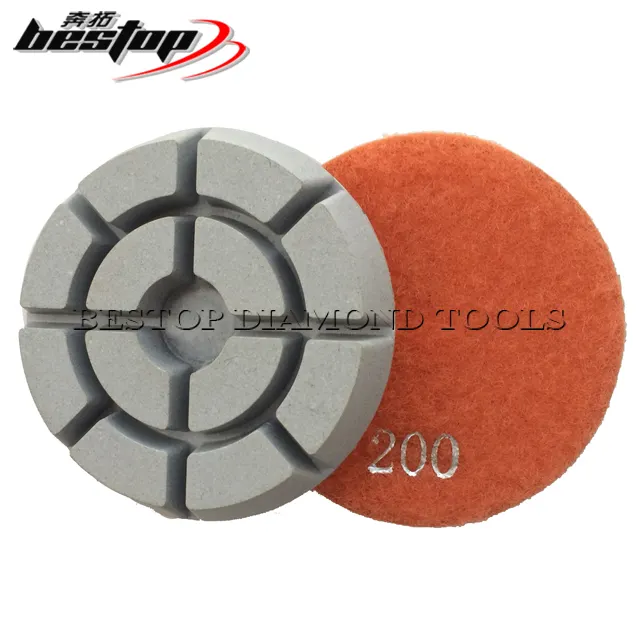 3 Inch Dry/Wet Diamond Polishing Pad for Concrete Stone Marble Granite Floors with Hook and Loop Backing OEM Customizable