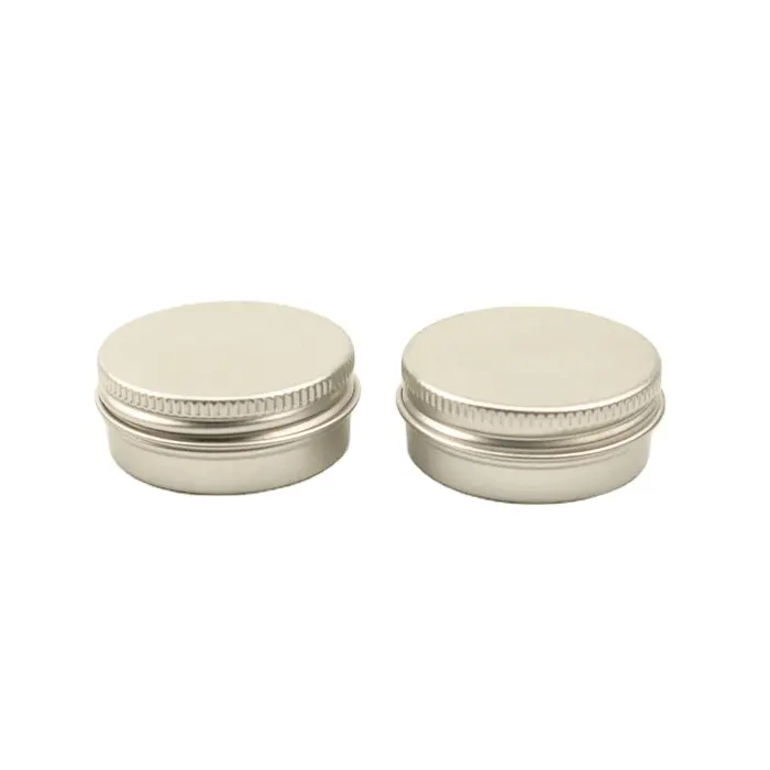 50ml lip balm containers wholesale 50g cosmetic aluminum jar Al tin metal packaging cookie tins 4 oz metal tins