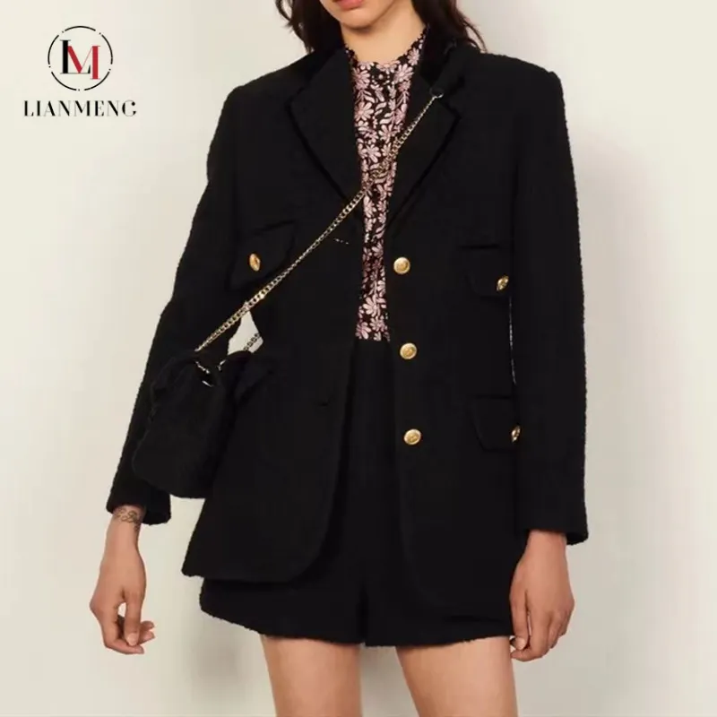 LIANMENG-Conjunto de chaqueta de esmoquin para mujer, trajes formales de oficina, AS205, novedad de 2023