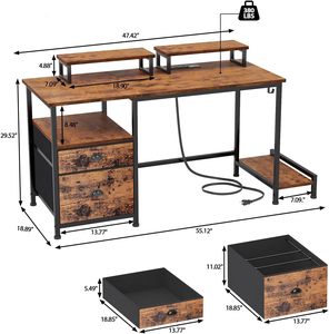 Credenza Table Executive Office Partition Desk Computadora Estación DE TRABAJO Mesas de computadora - Product Image 3